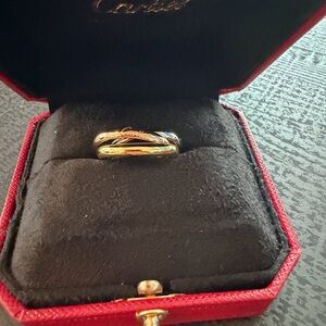 Cartier Trinity Ring in Gold and Silver Tones